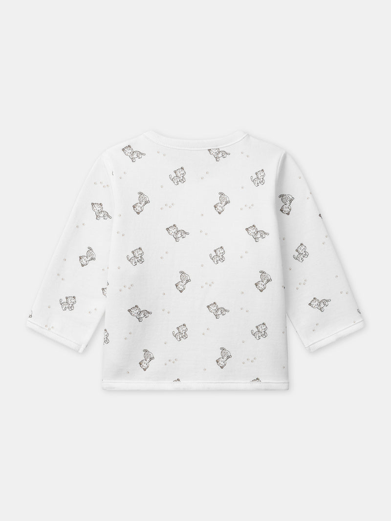 Ensemble brassière imprimé panthère + pantalon + chaussettes Naissance Mixte
