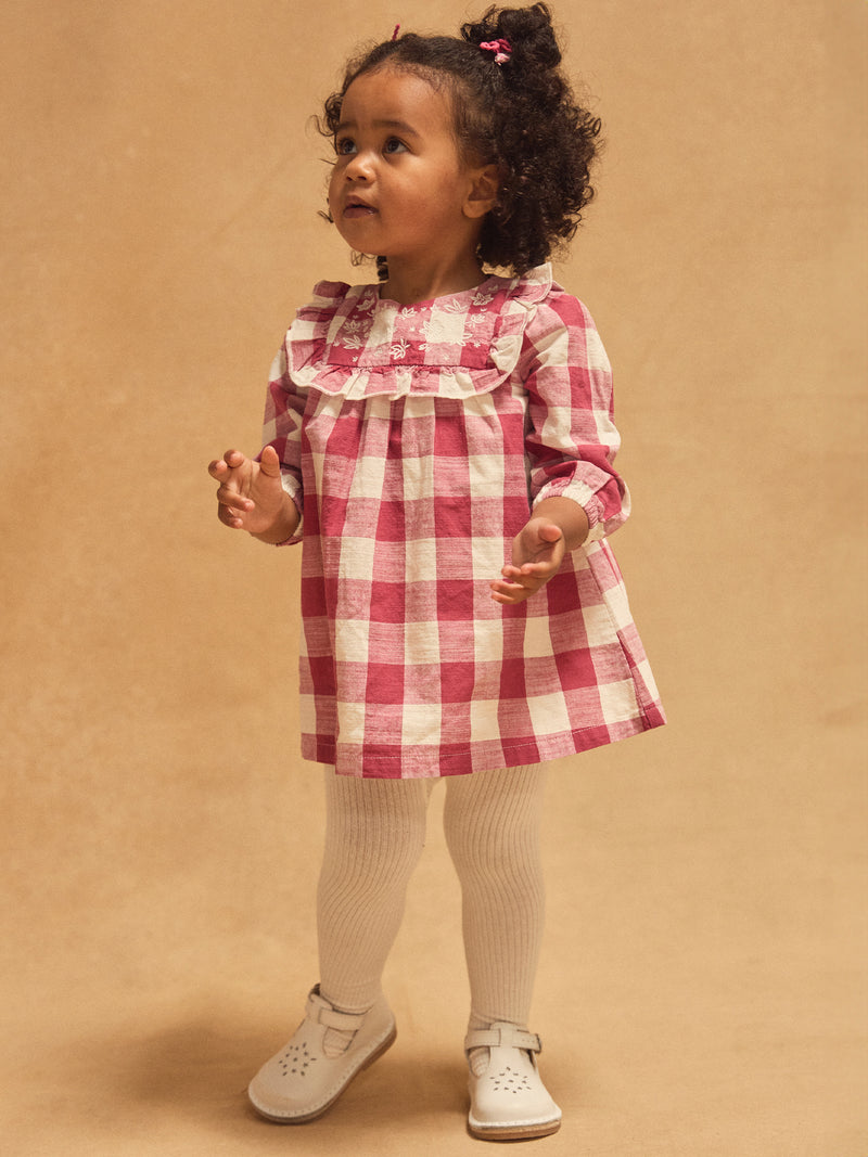 Robe à carreaux Bébé Fille