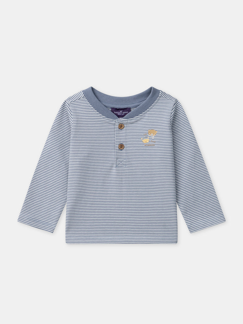 T-shirt à rayures et manches longues Bébé Garçon