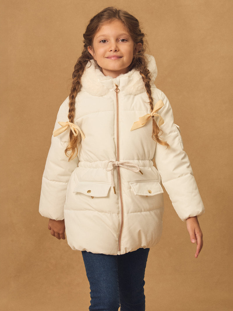 Doudoune blanche matelassée Fille