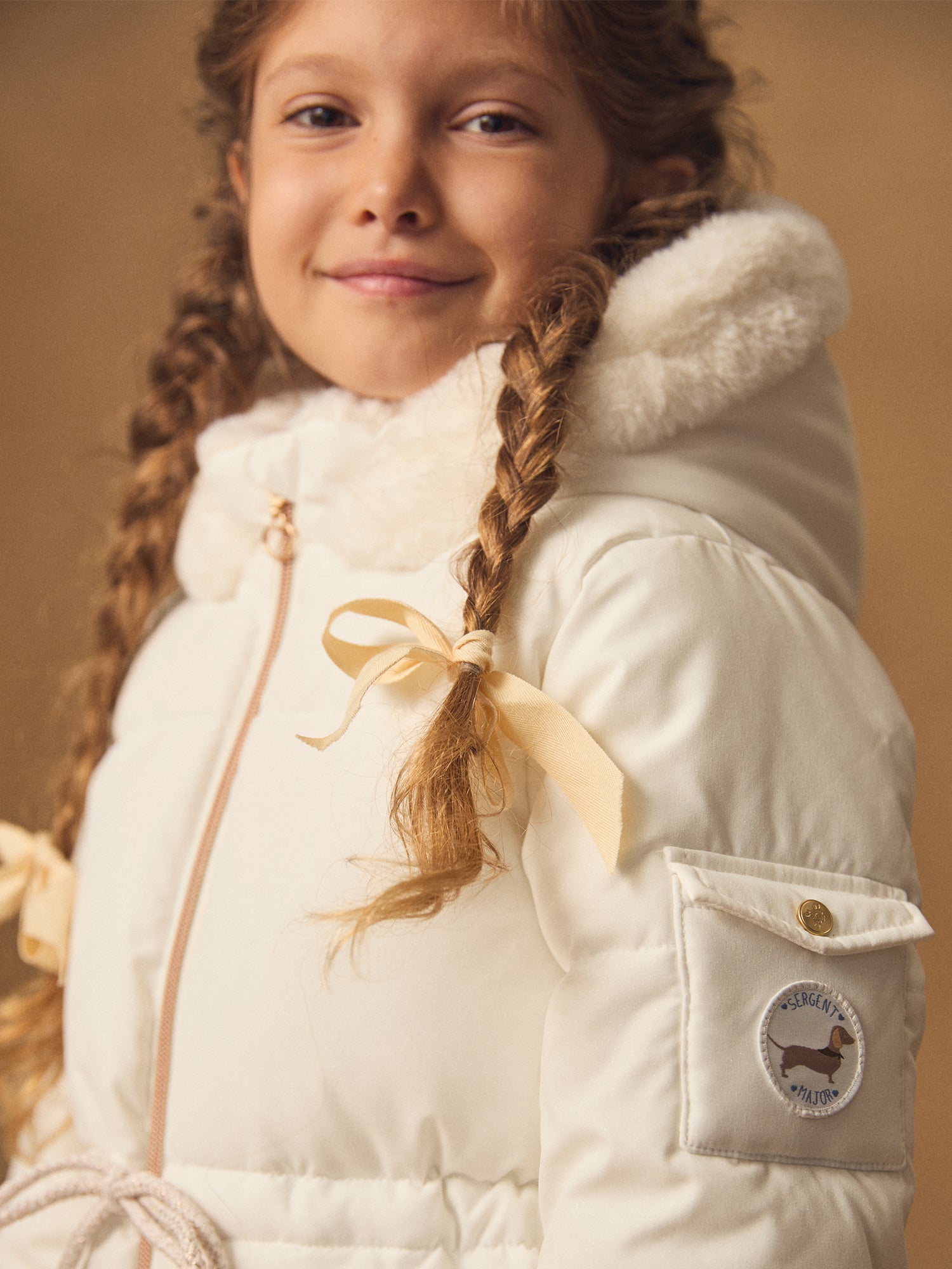 Doudoune blanche matelassée Fille