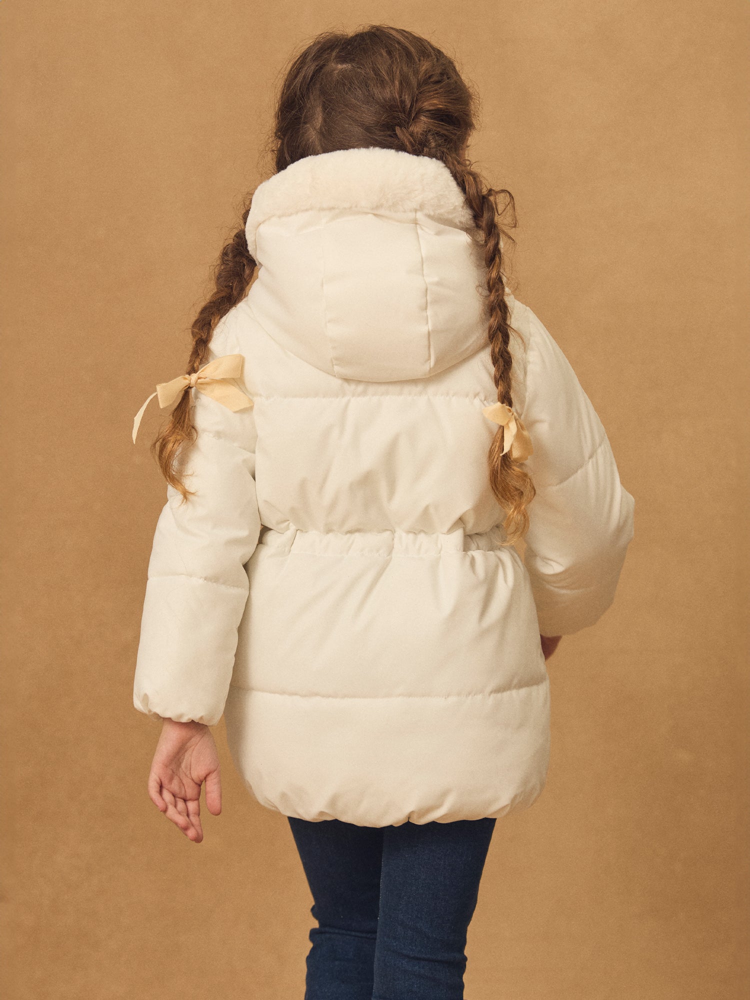 Doudoune blanche matelassée Fille