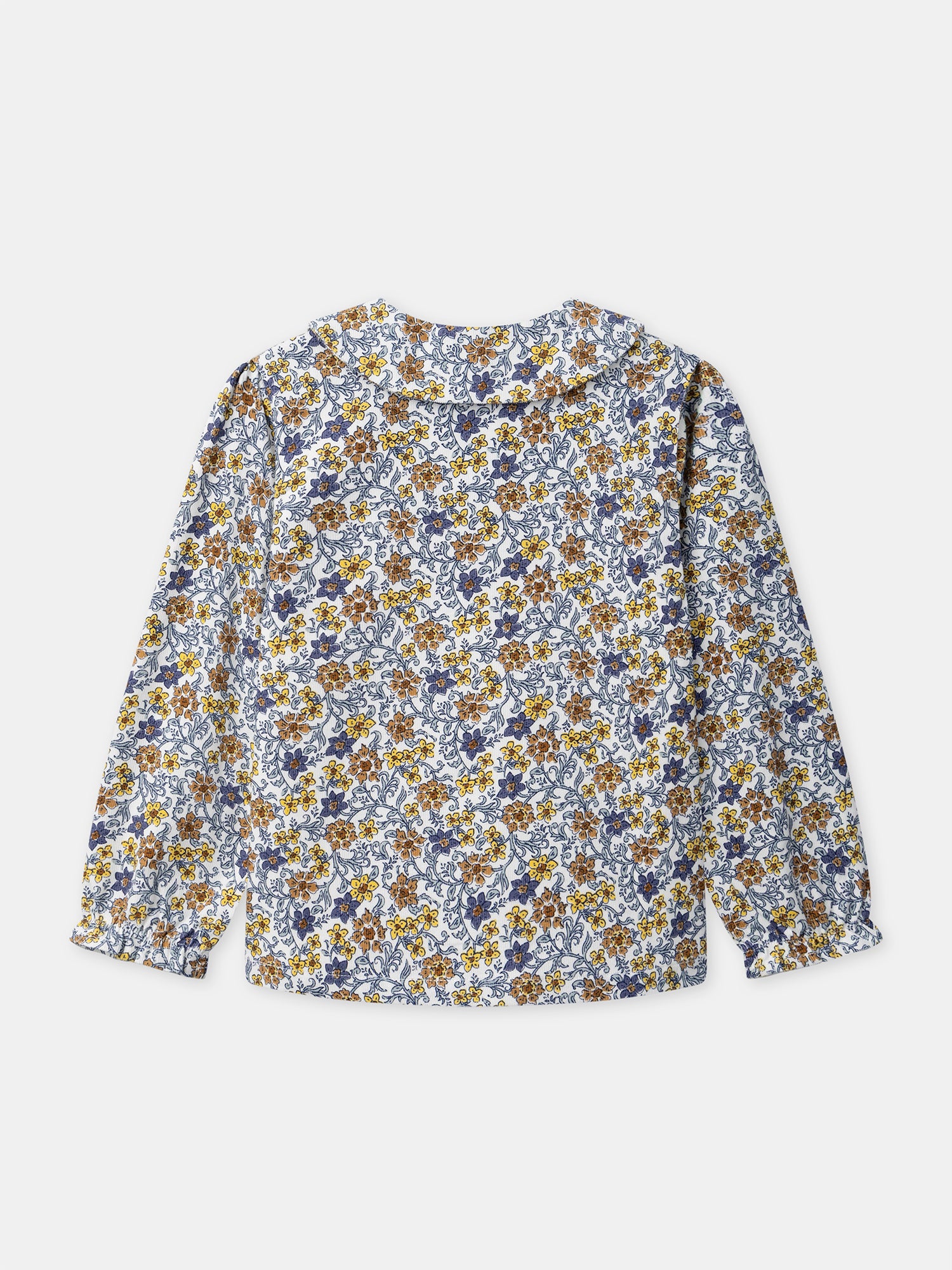 Blouse à col claudine imprimé fleuri Fille