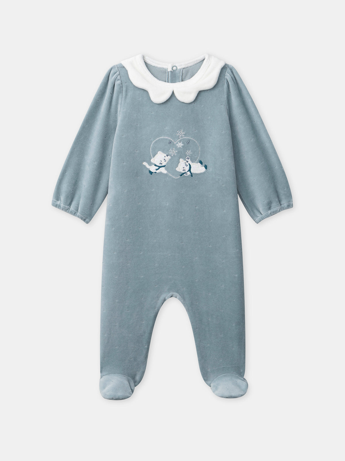 Grenouillère bleue Bébé Fille