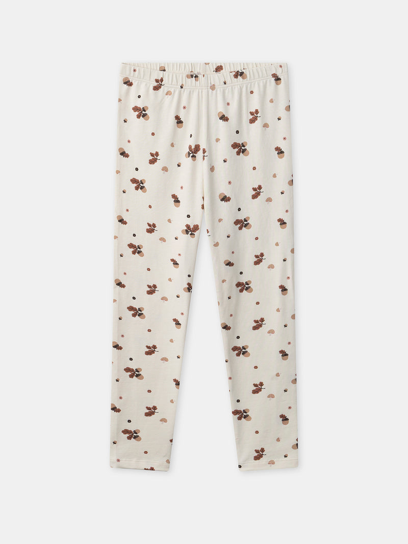 Chemise de nuit rose en velours imprimé renard et glands Fille