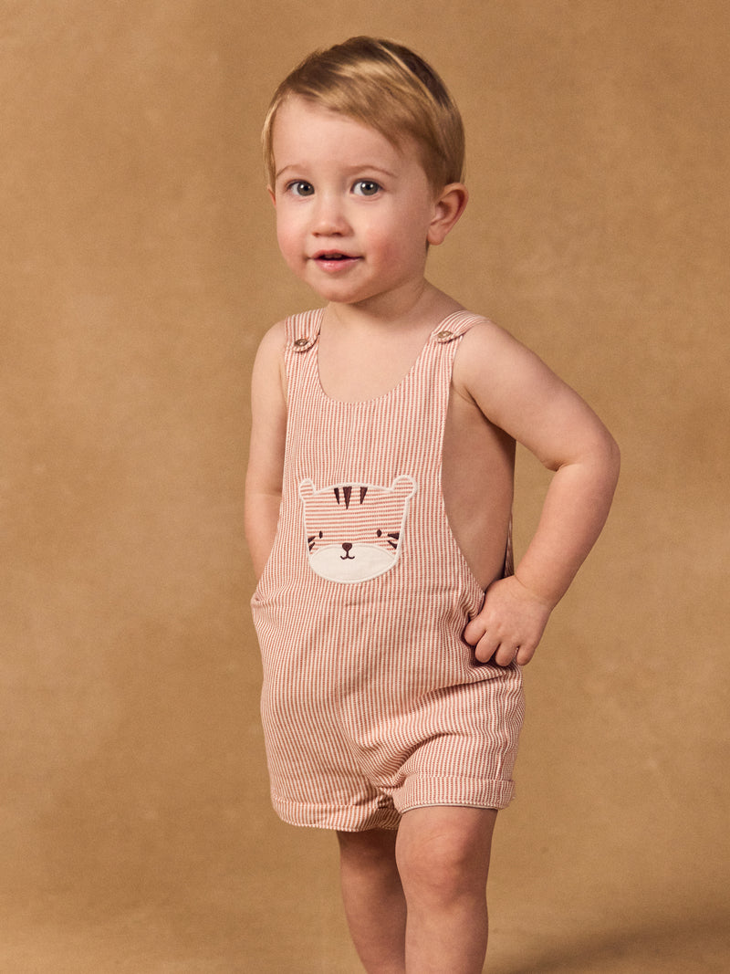 Salopette courte à rayures Bébé Garçon