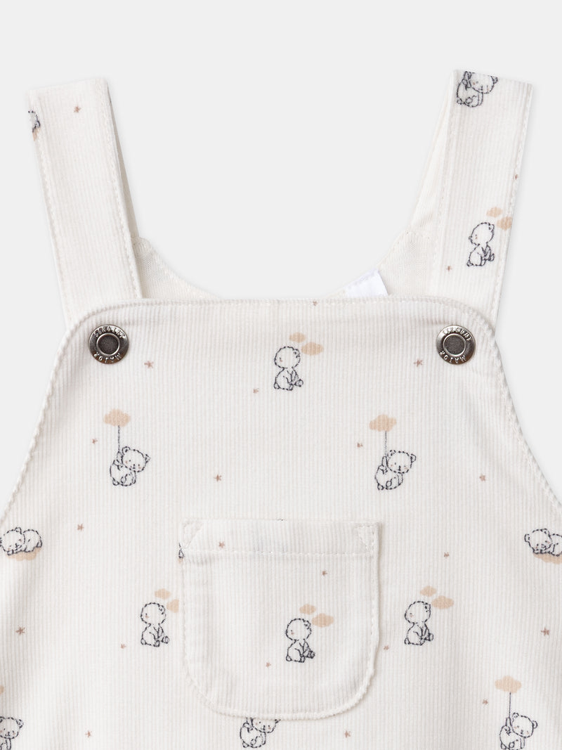 Ensemble salopette + body + chaussettes Naissance Garçon