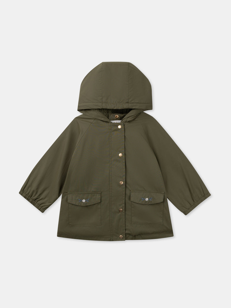 Parka 3 en 1 kaki Bébé Fille