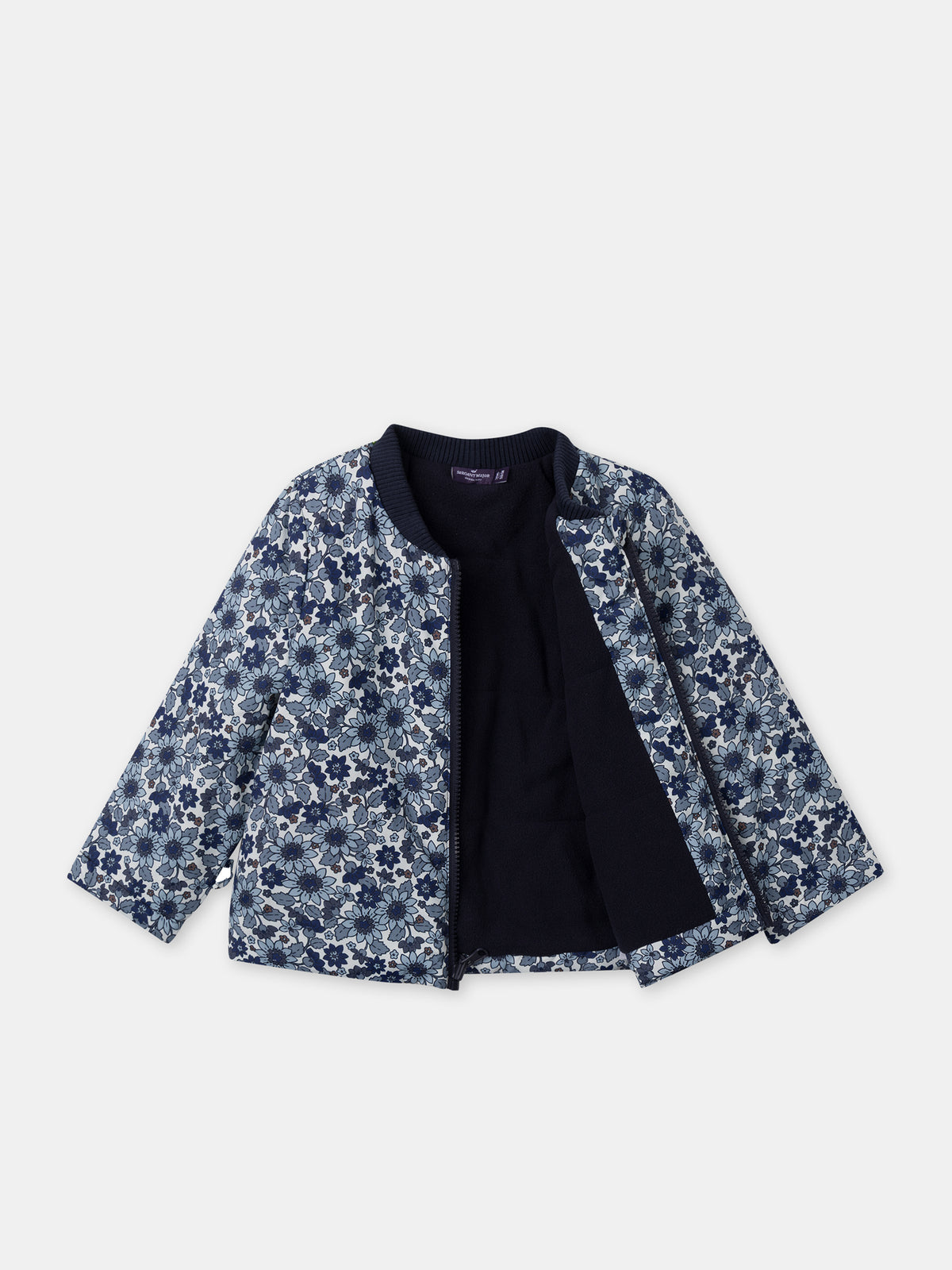 Parka 3 en 1 bleu marine pailleté Fille