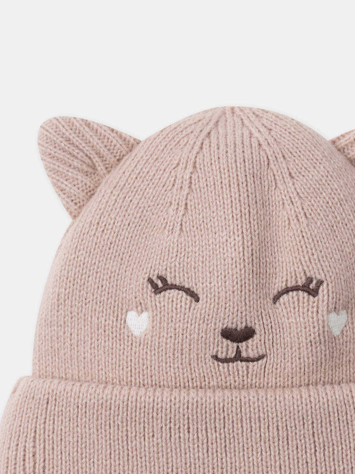 Bonnet rose visage de biche Bébé Fille