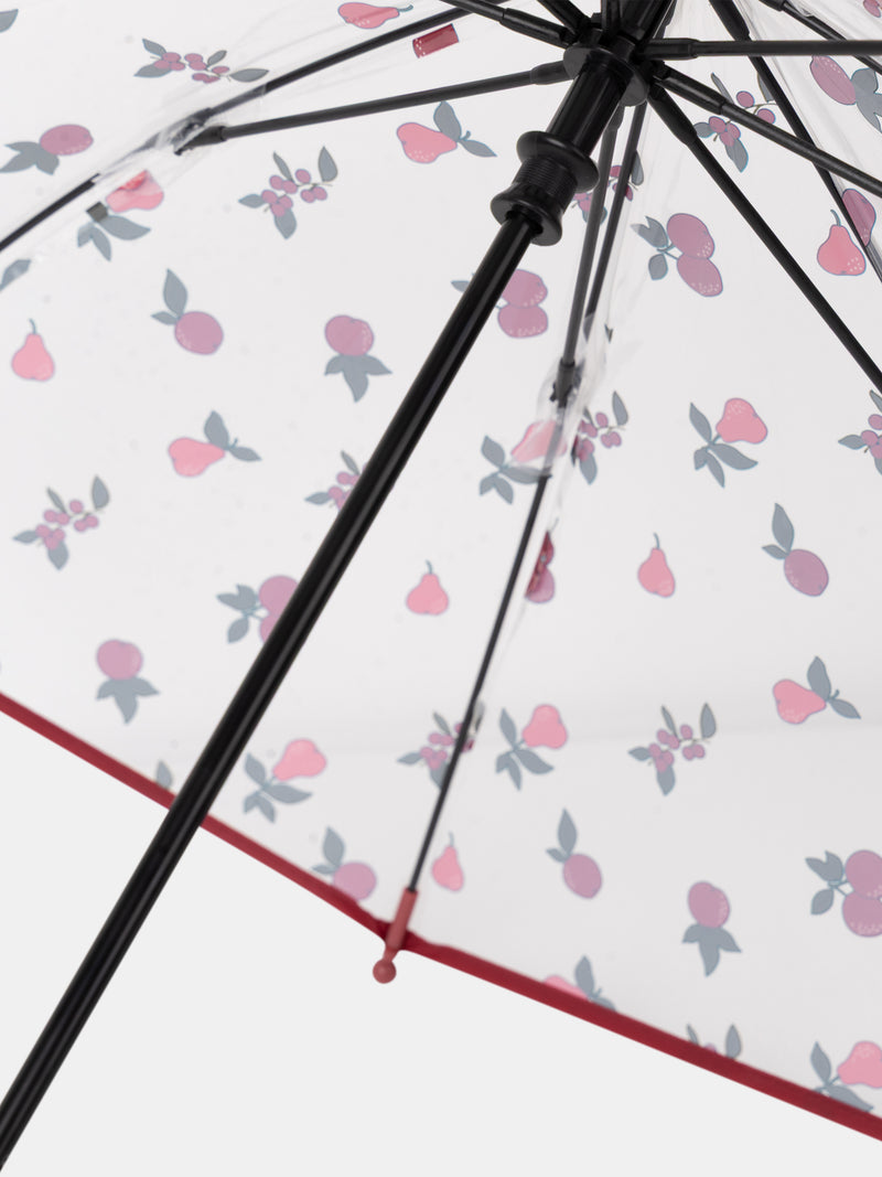 Parapluie transparent imprimé baies et poires Fille