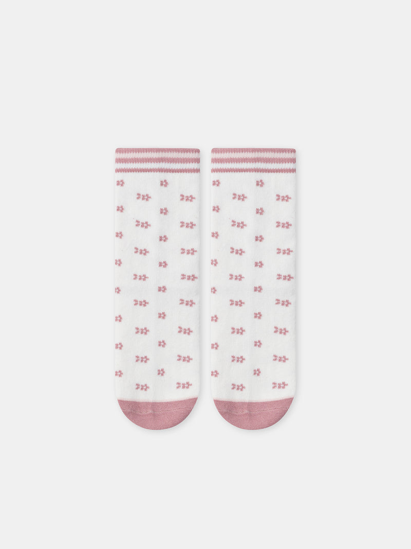 Lot de 5 chaussettes roses pingouins Fille