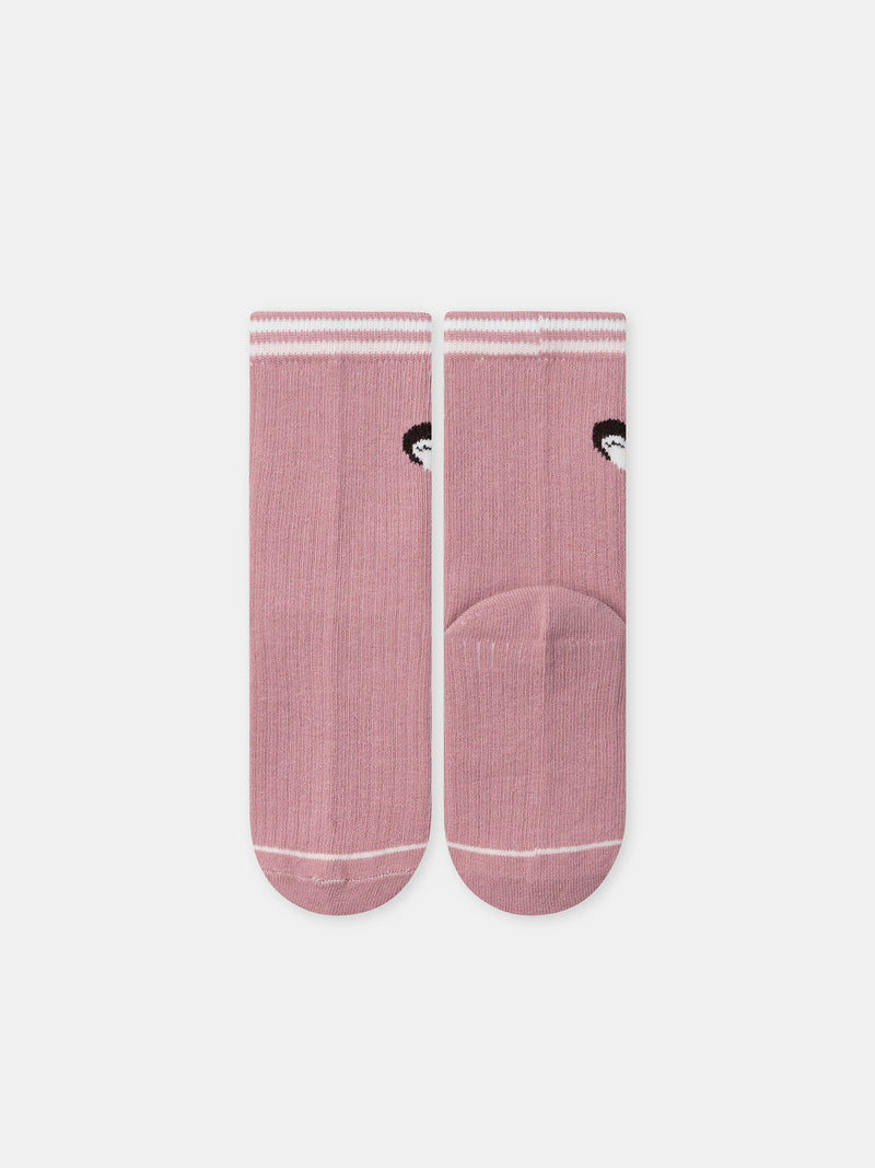 Lot de 5 chaussettes roses pingouins Fille