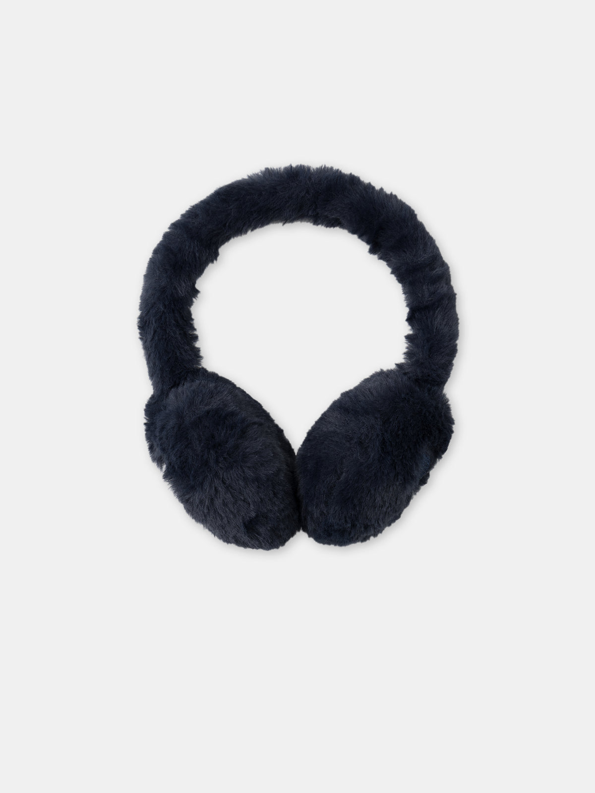 Cache-oreilles bleu marine à patch coeur Fille