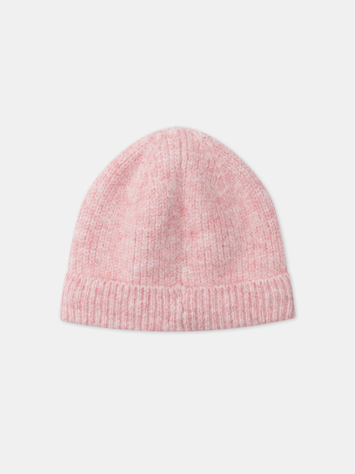 Bonnet à revers rose Fille