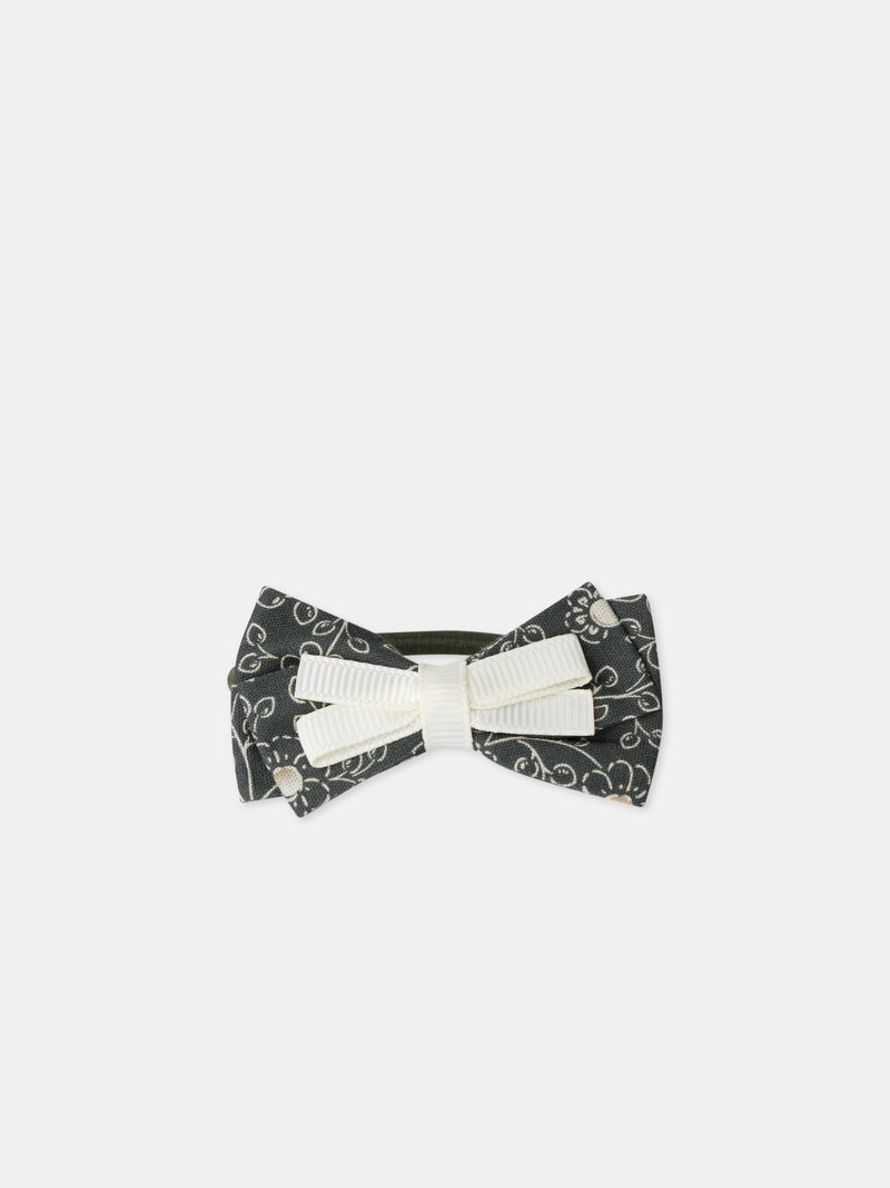 Lot de 2 élastiques nœuds imprimé fleuri Fille