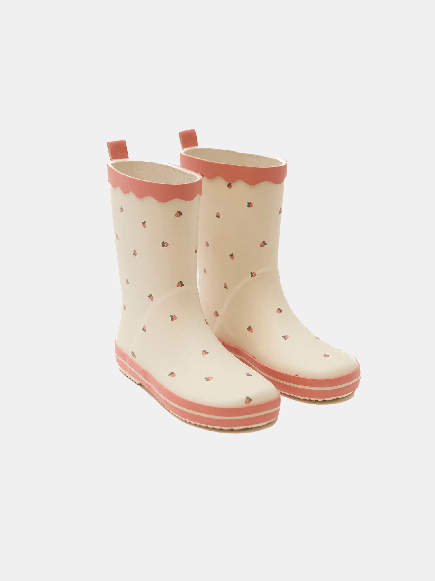 Bottes de pluie écrues imprimée fraises Fille