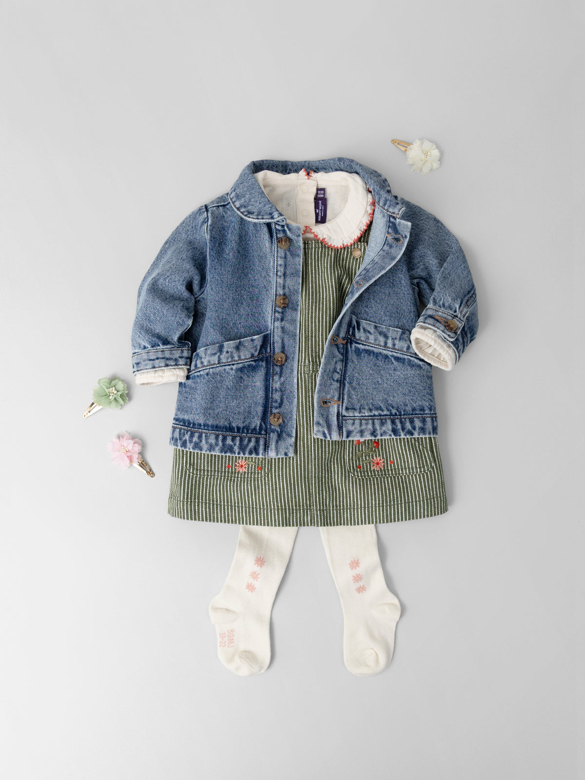 Tenue Bébé Fille : Balade en Denim - 1