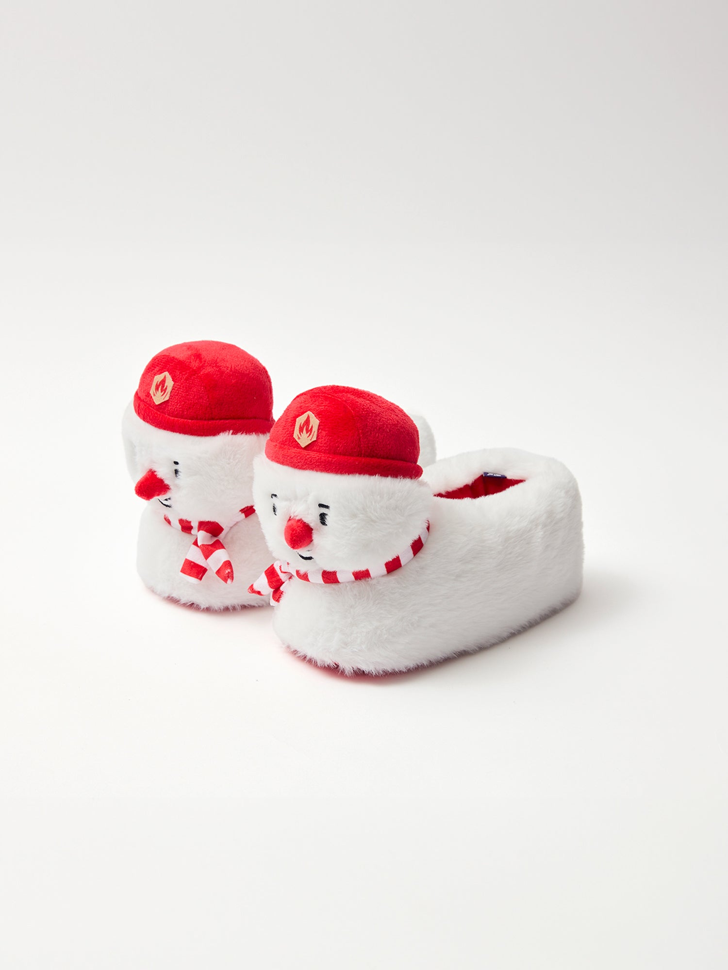 Chausson blanc tête de bonhomme de neige Garçon