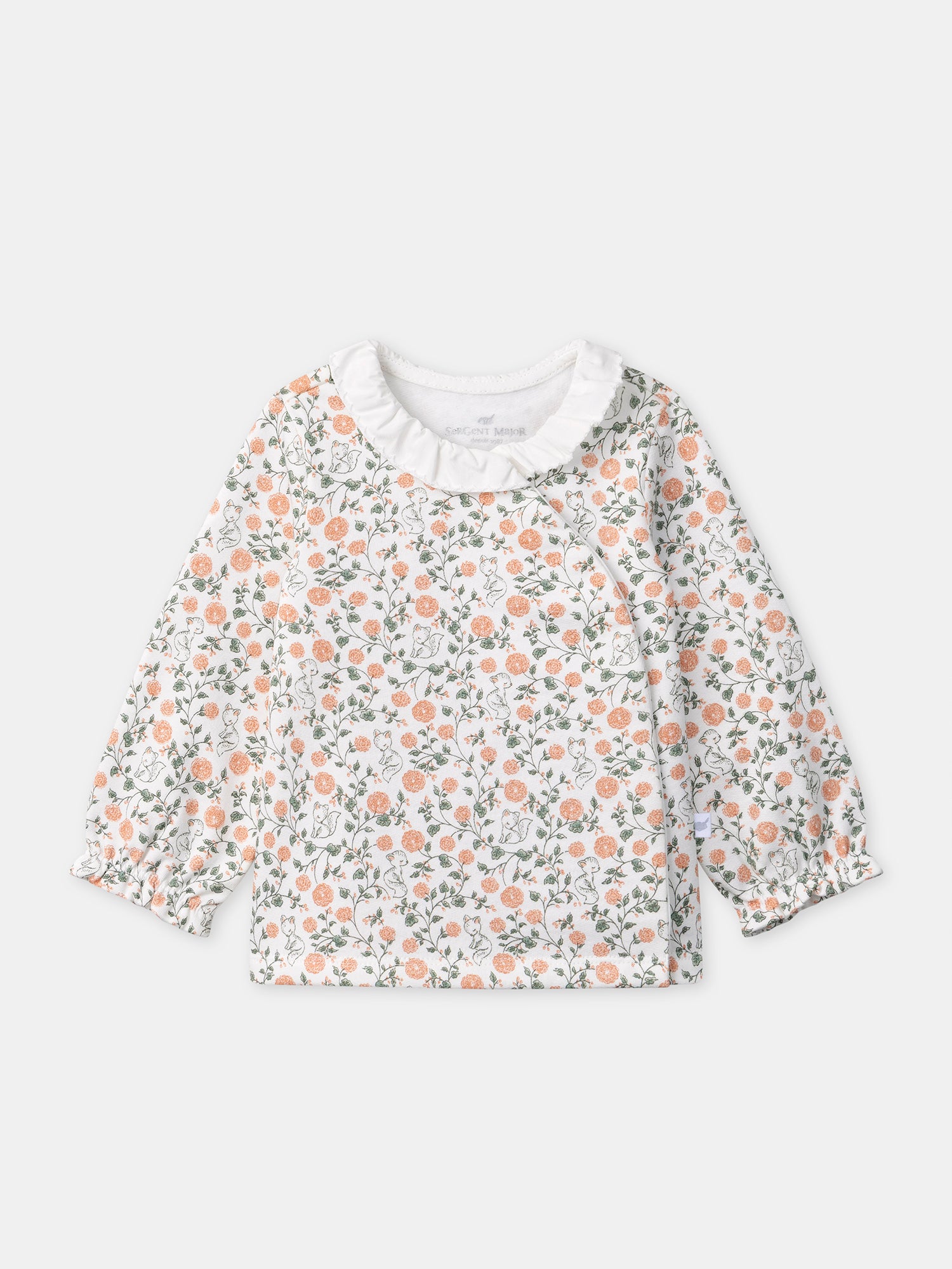 Ensemble sweat imprimé fleuri + legging + chaussettes Naissance Fille