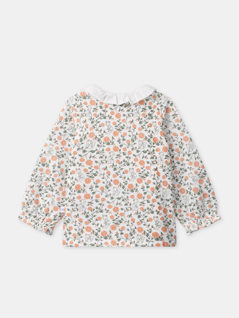 Ensemble sweat imprimé fleuri + legging + chaussettes Naissance Fille
