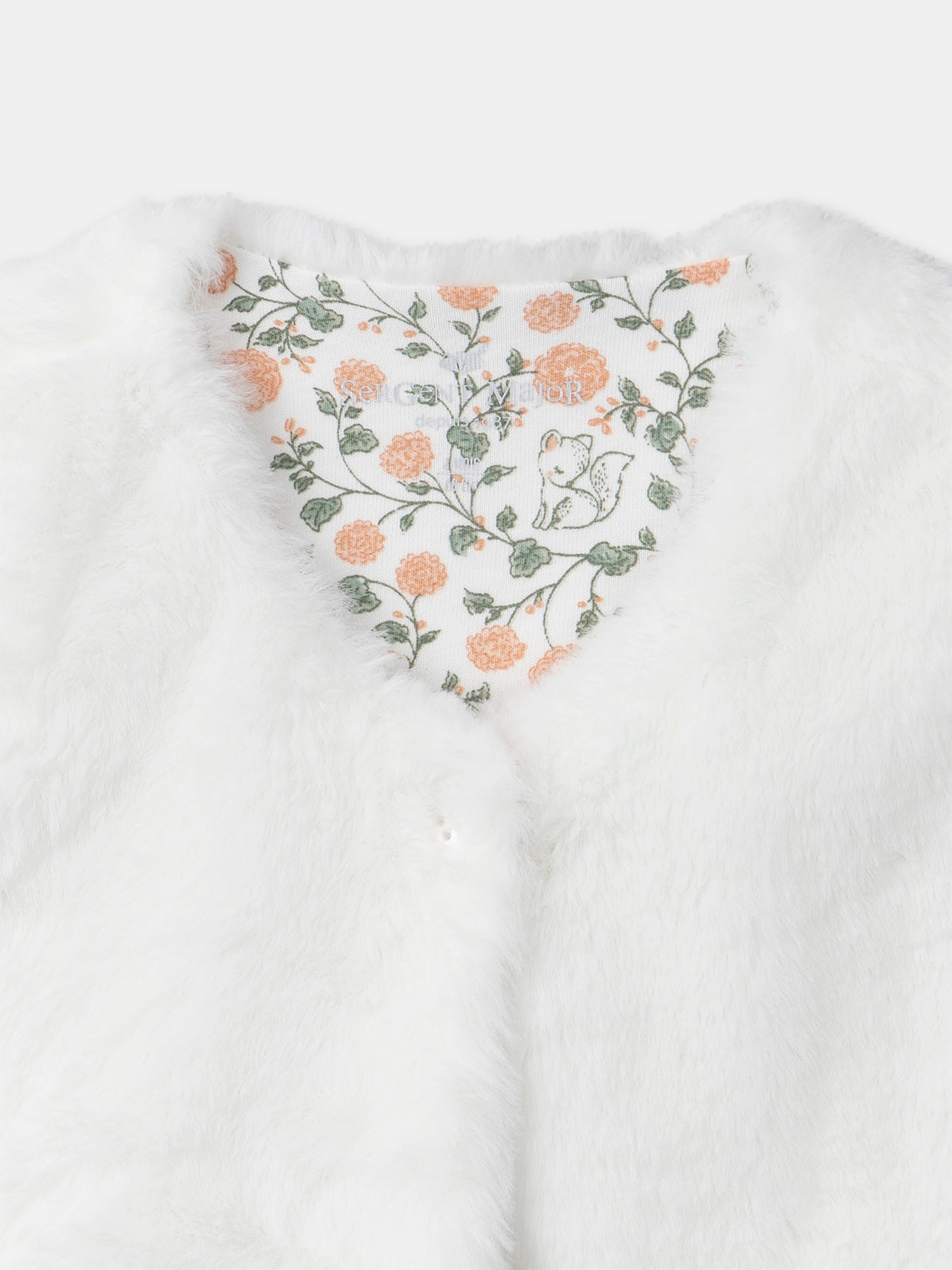 Ensemble robe imprimé fleuri + gilet + collant Naissance Fille