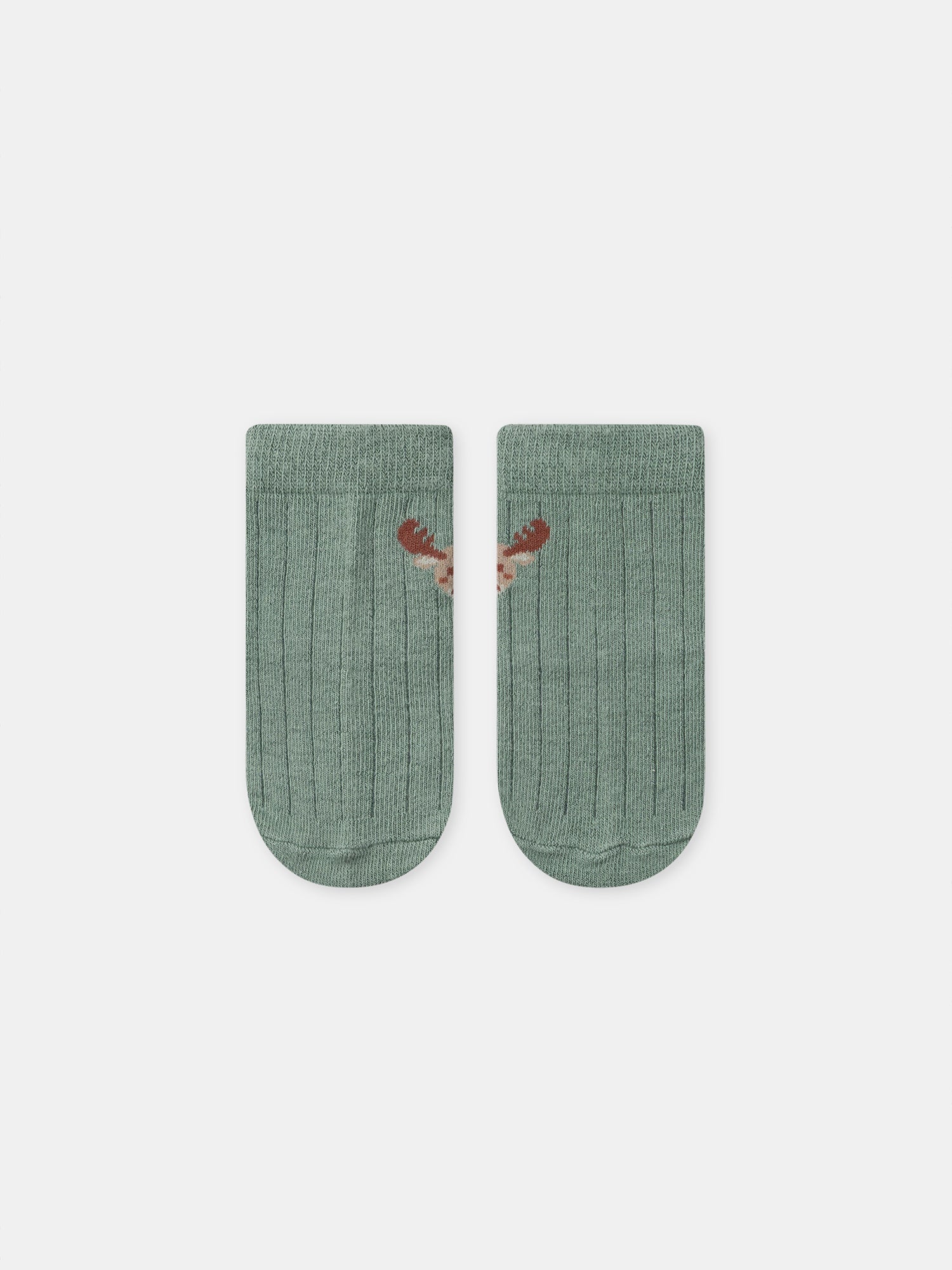 Ensemble combinaison à rayures vertes + body + chaussettes Naissance Garçon