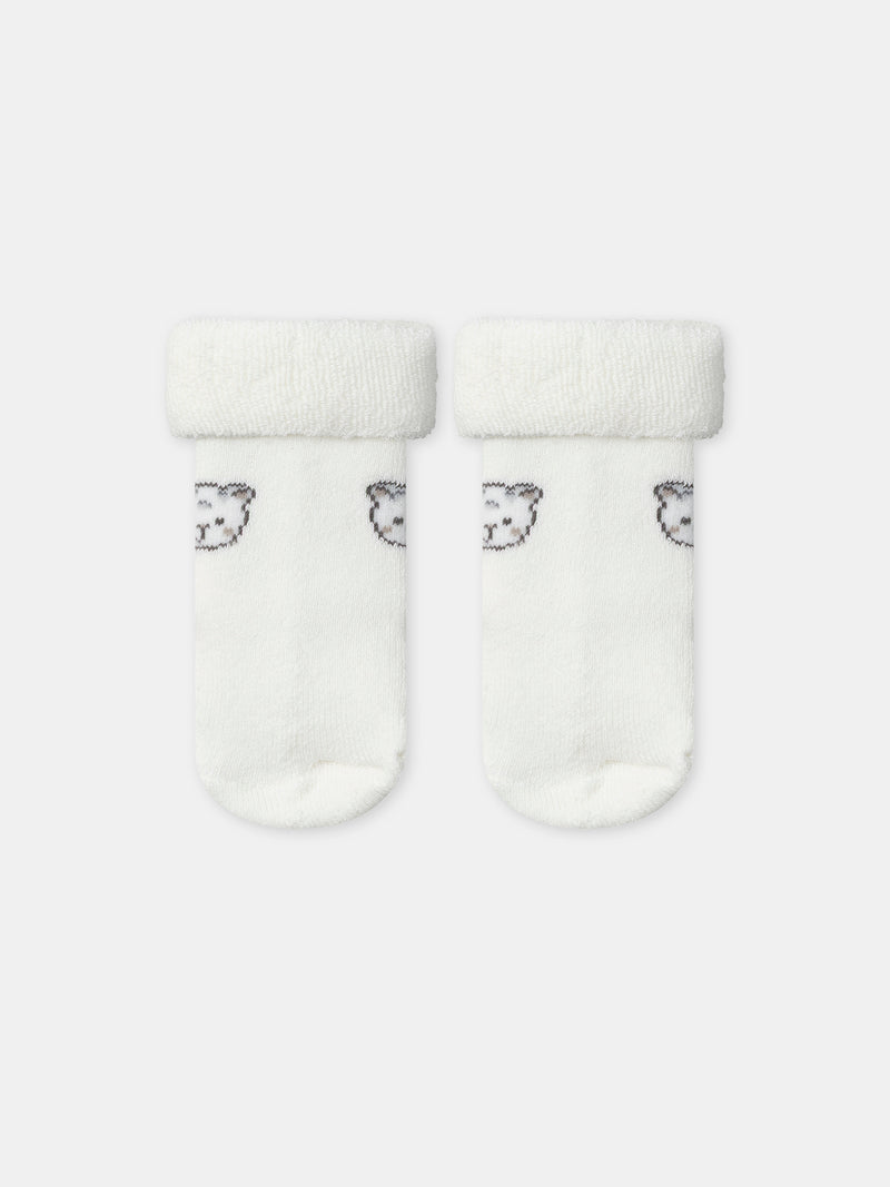 Ensemble Ensemble sweat blanc + pantalon + chaussettes Naissance Mixte