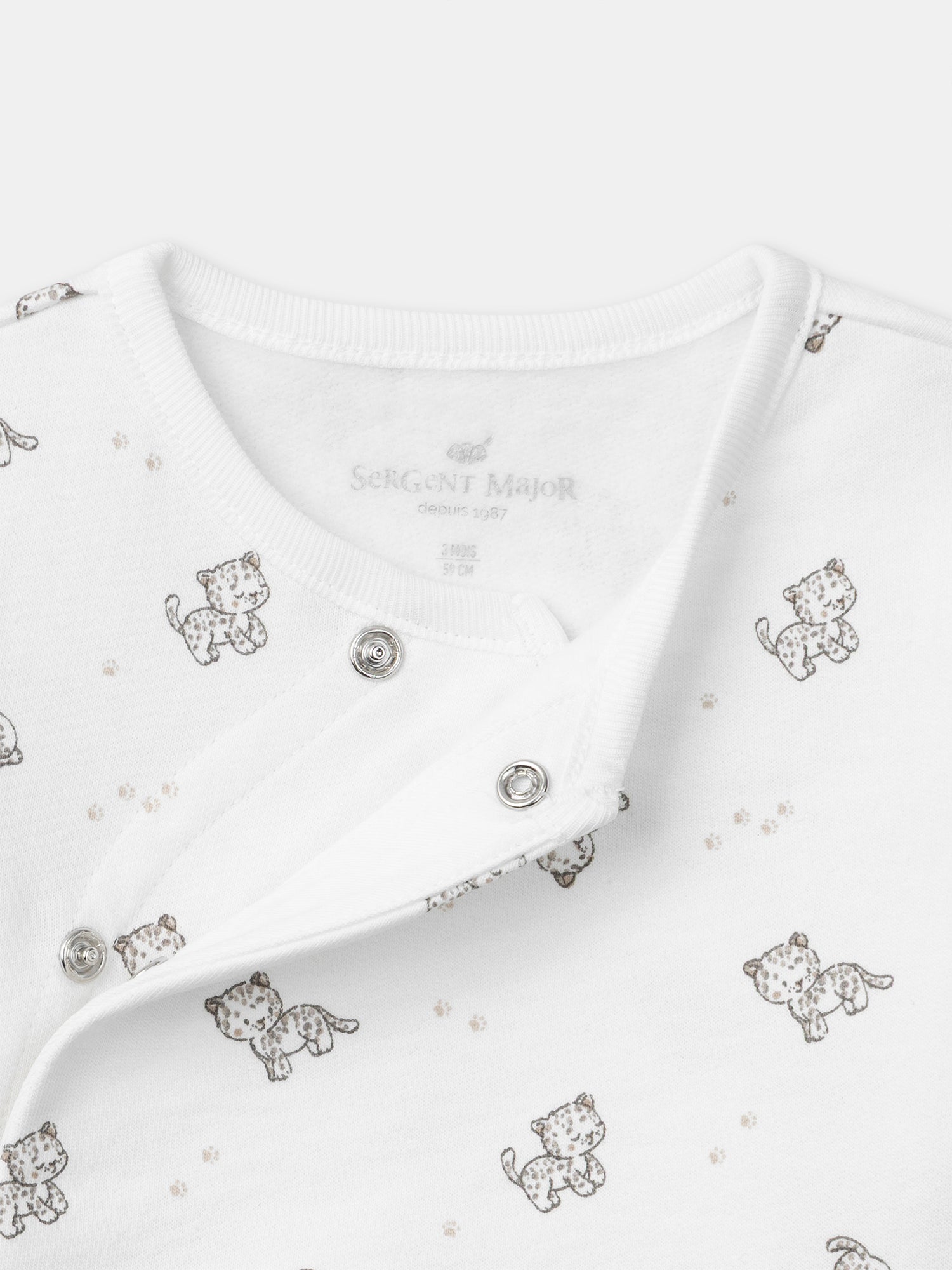 Ensemble brassière imprimé panthère + pantalon + chaussettes Naissance Mixte
