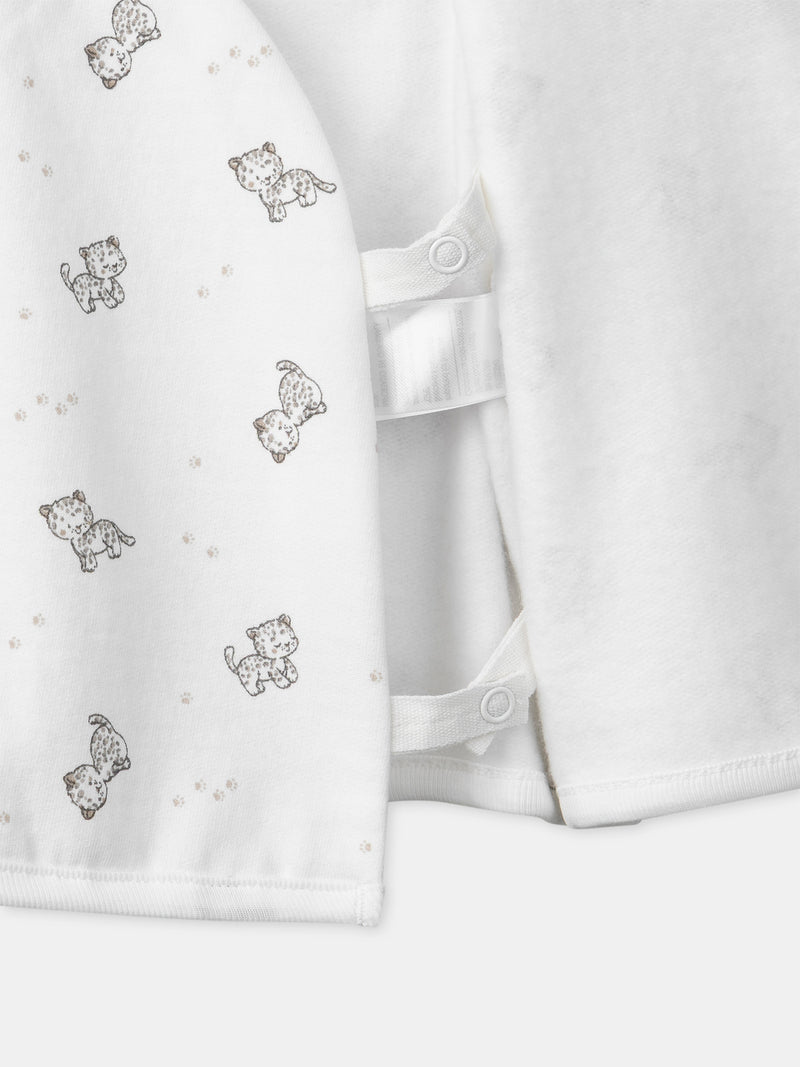 Ensemble brassière imprimé panthère + pantalon + chaussettes Naissance Mixte