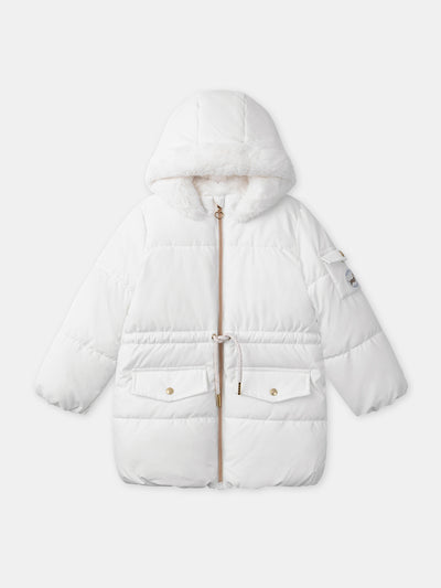 Doudoune blanche matelassée Fille