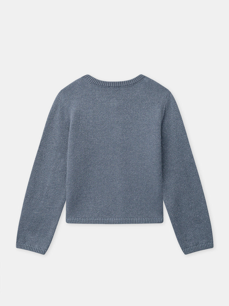 Cardigan bleu grisé Fille