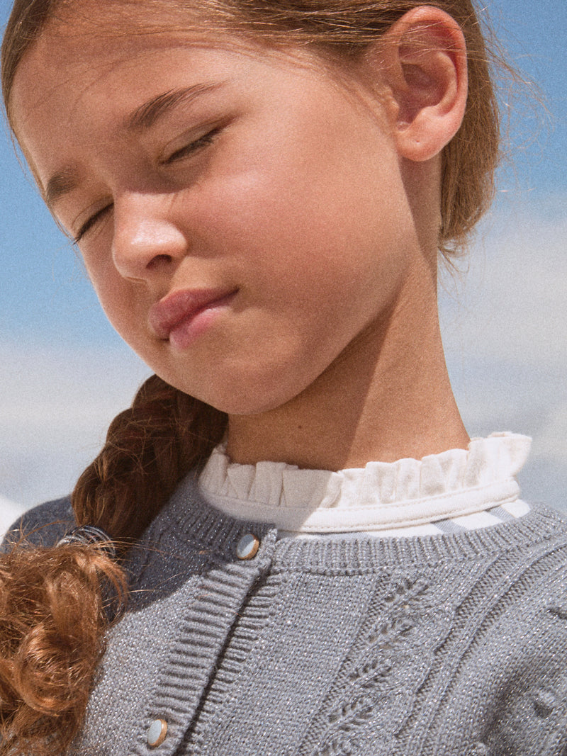 Cardigan bleu grisé Fille