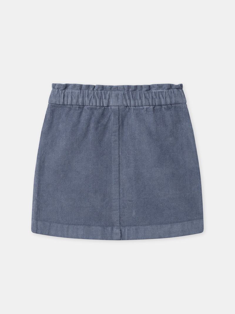 Jupe bleu en velours Fille