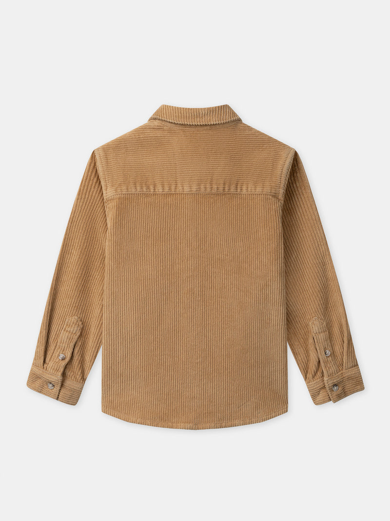 Chemise marron en velours Garçon