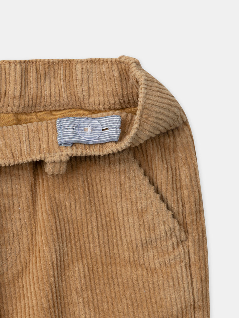 Pantalon marron en velours Garçon