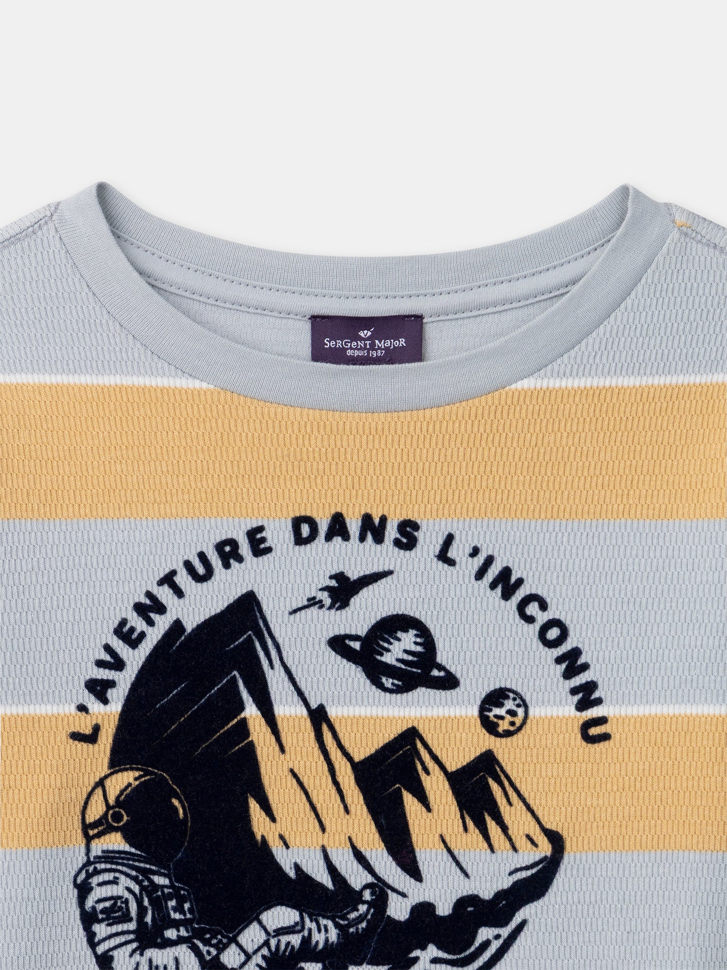 T-shirt à rayures et manches longues Garçon