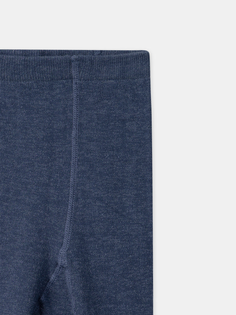 Collant bleu marine Fille