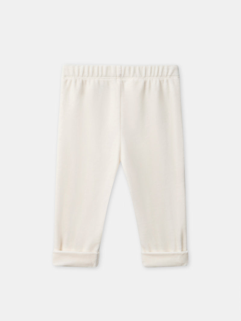 Pyjama écru à rayures et lapin Bébé Garçon