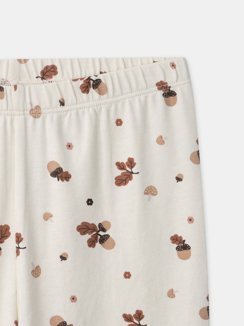 Chemise de nuit rose en velours imprimé renard et glands Fille