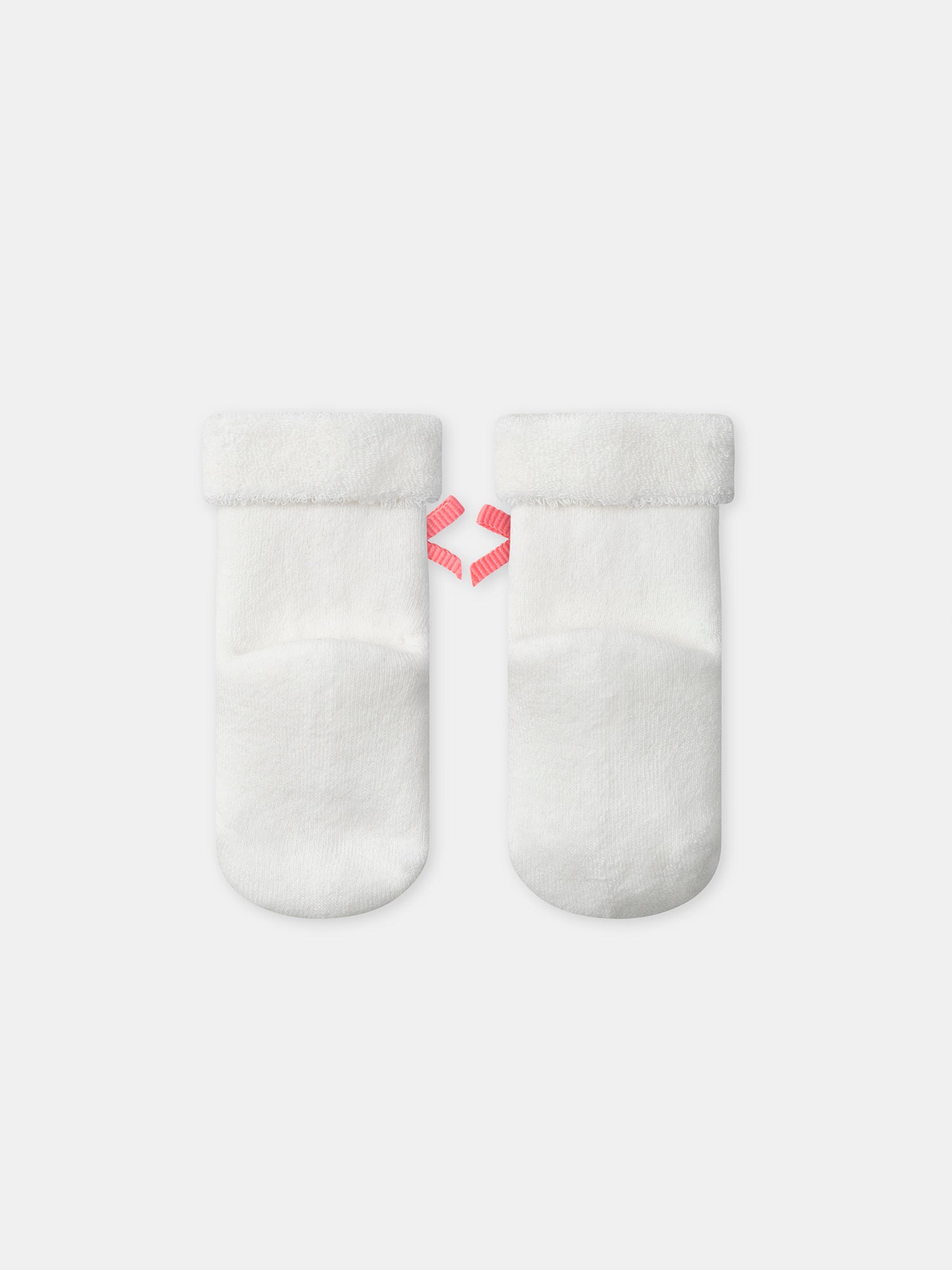 Ensemble combinaison fleuri + body écru + chaussettes à ruban Naissance Fille