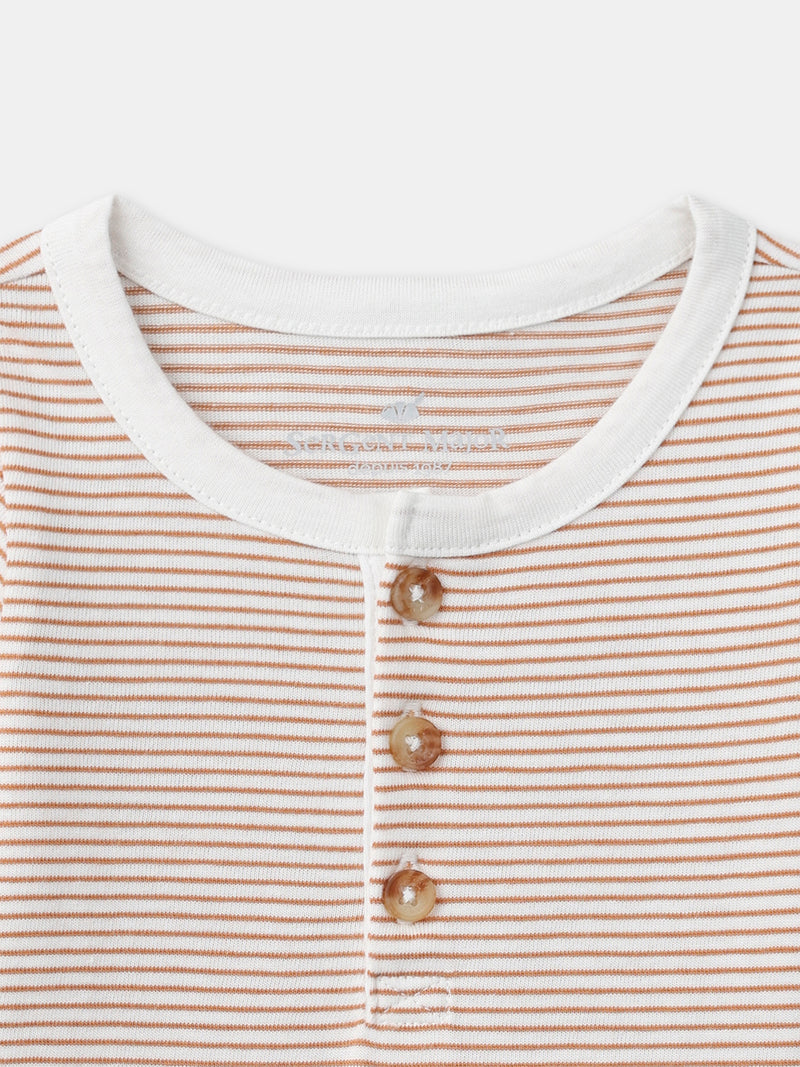 Ensemble salopette bleu grisée + body rayé + chaussettes Naissance Garçon