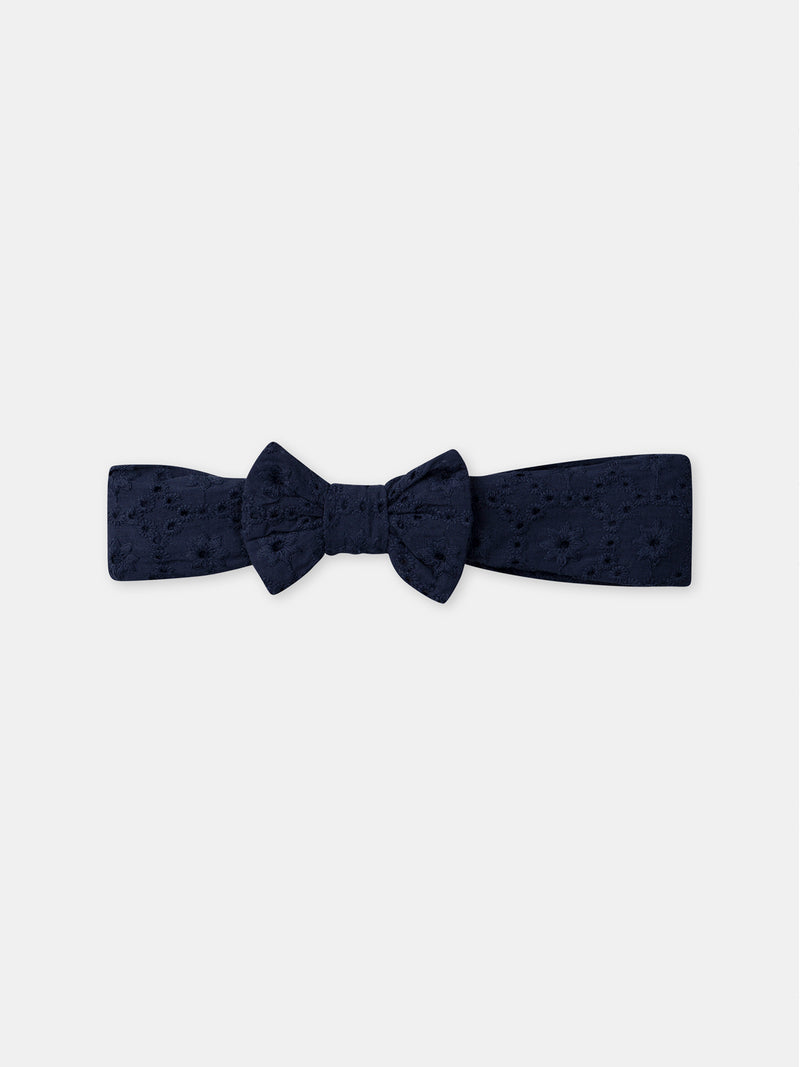 Bandeau bleu marine à noeud Bébé Fille