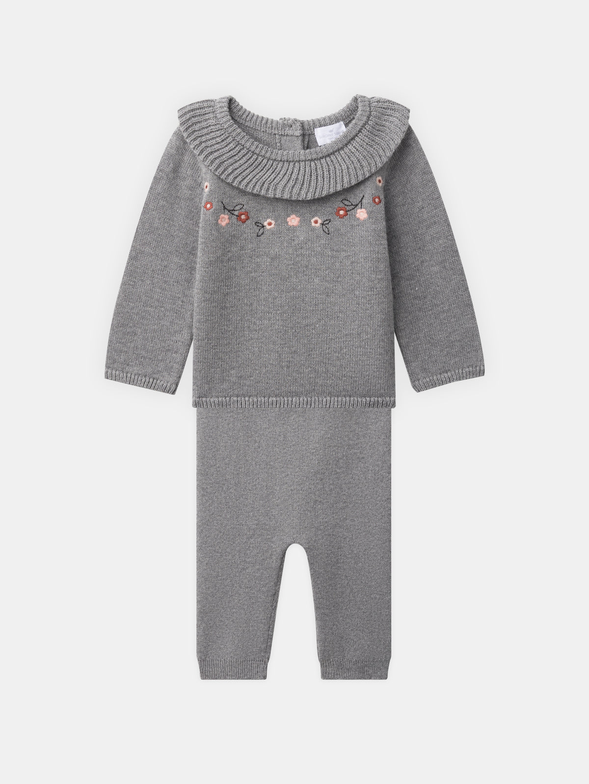 Ensemble pull et pantalon gris Naissance Fille