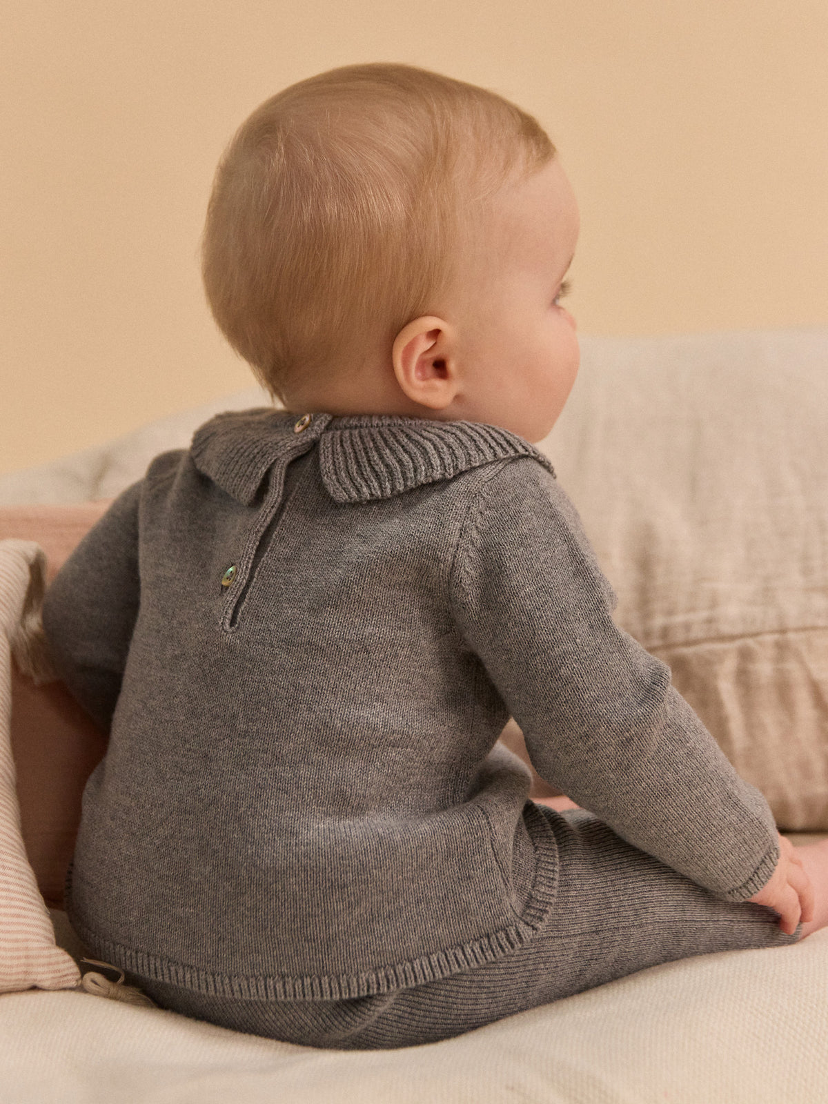 Ensemble pull et pantalon gris Naissance Fille