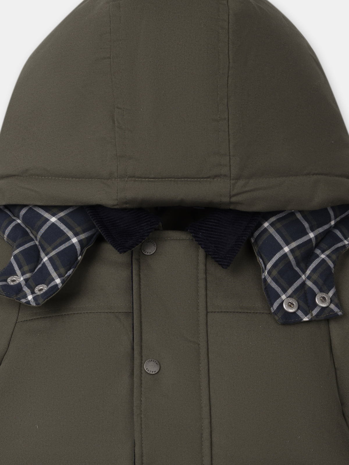 Parka kaki à capuche amovible Bébé Garçon