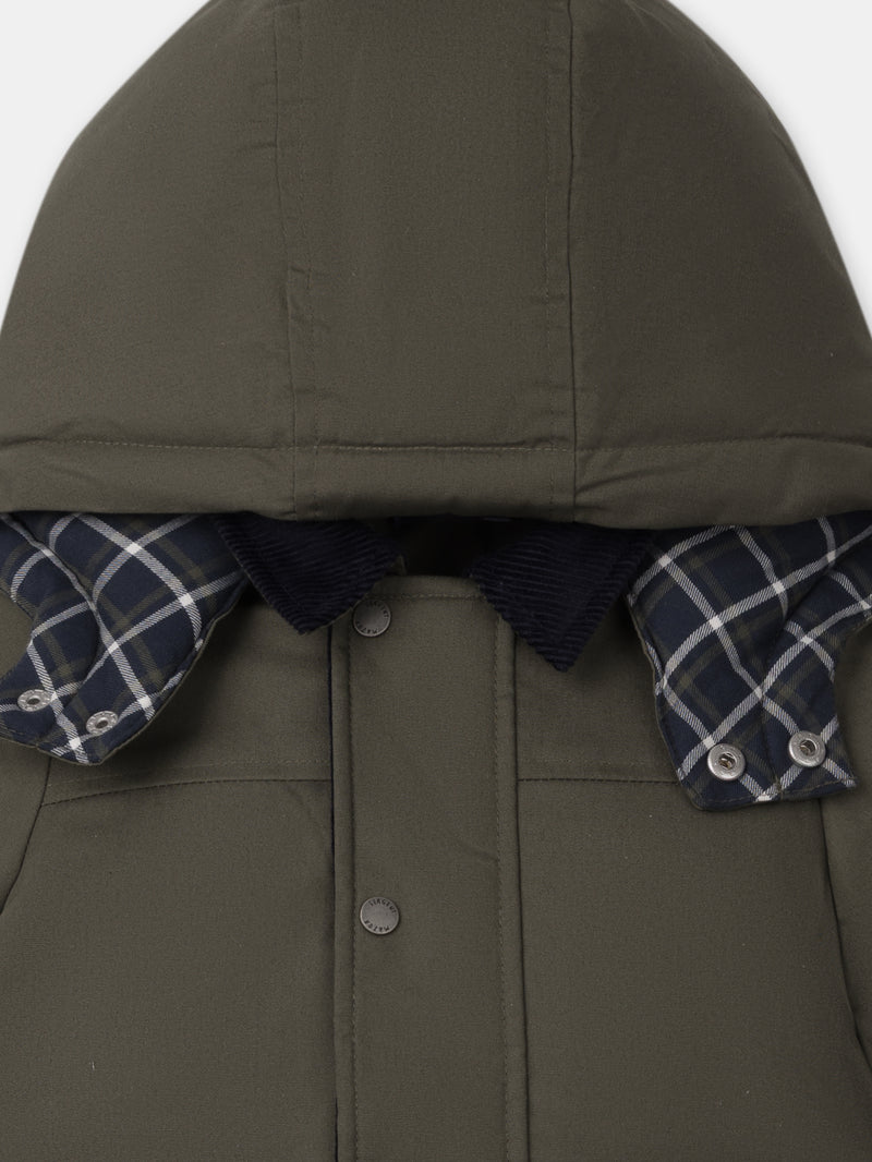 Parka kaki à capuche amovible Bébé Garçon