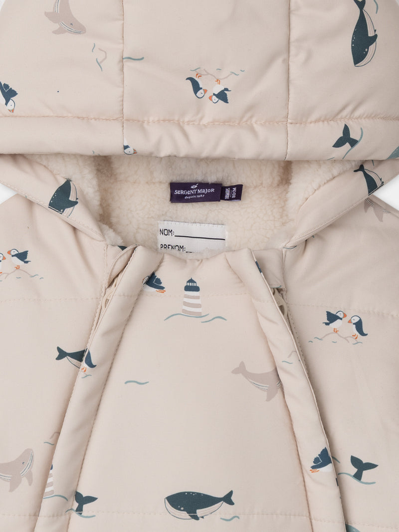 Pilote beige imprimée animaux Bébé Garçon