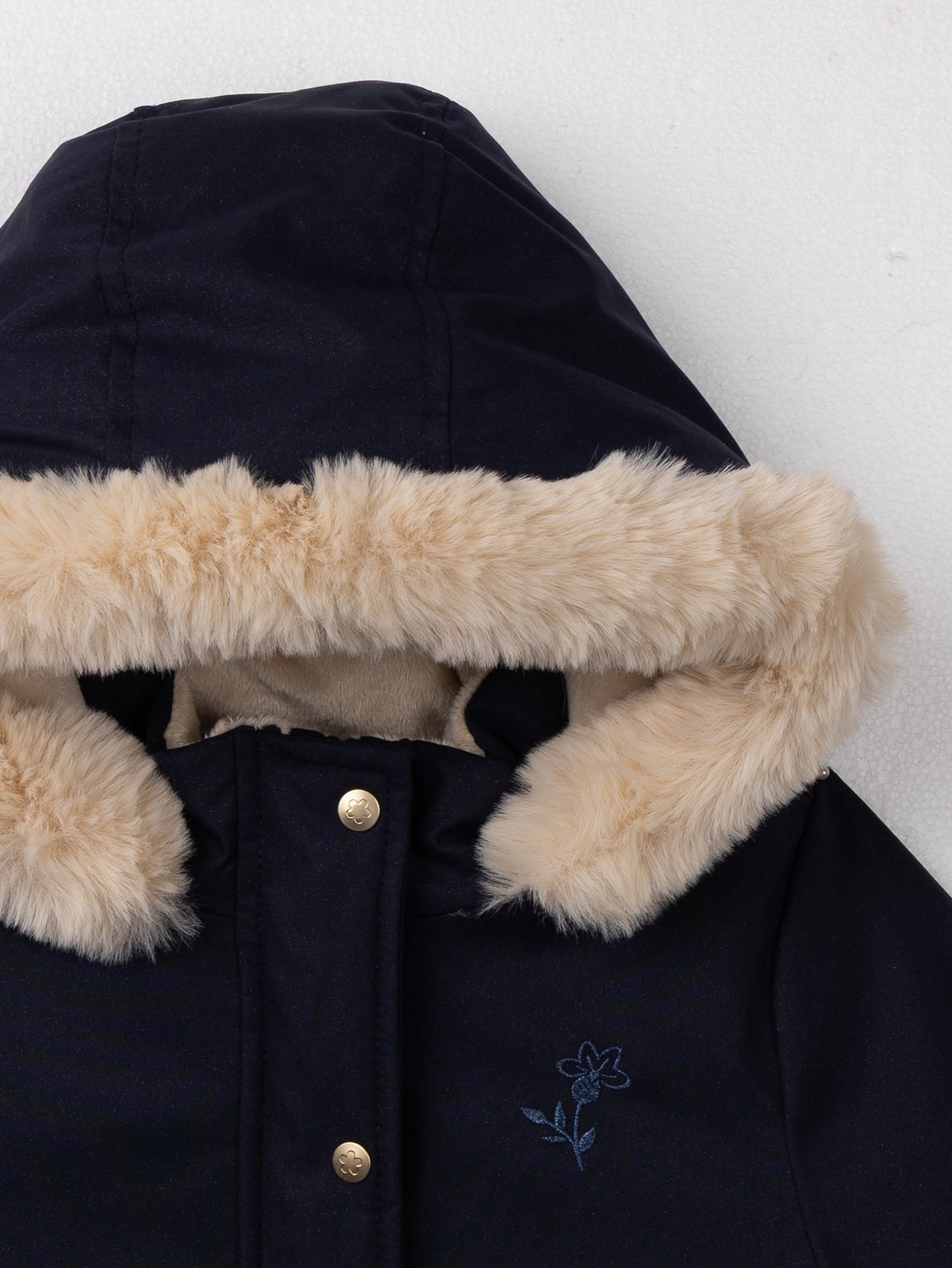 Parka 3 en 1 bleu marine pailleté Fille