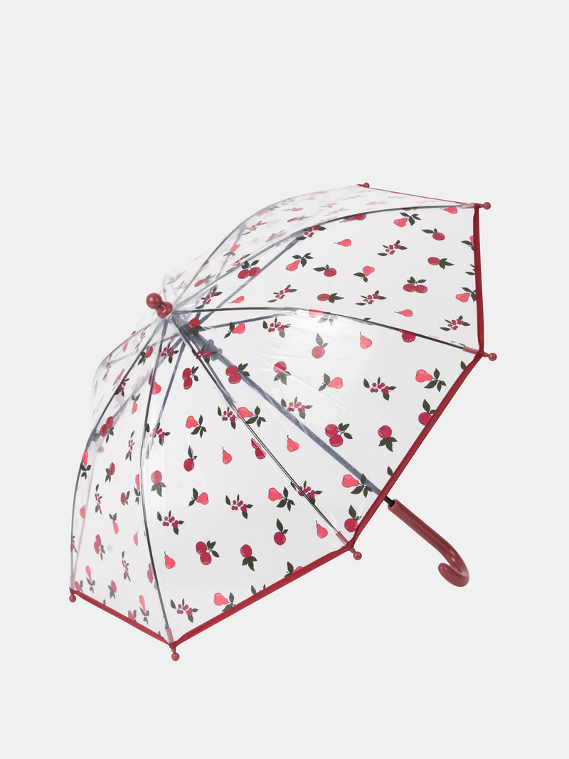 Parapluie transparent imprimé baies et poires Fille